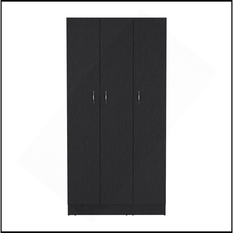 Garde-robe Erie, chambre à coucher, noir, Noir