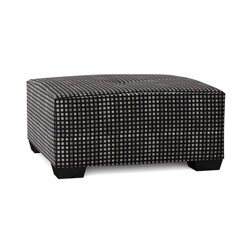 Repose-pieds carré large de 35 po Camden, Noir Le Caire