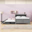 Lit plateforme en bois avec lit gigogne simple et 3 tiroirs Olriedge-2143325502-2143325501