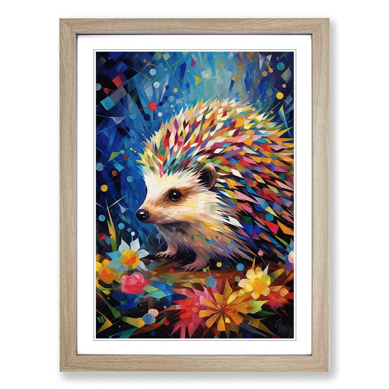 Hedgehog Abstract No.2 - Framed Print, 34cm H x 25cm W x 2cm D