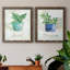 Basilic en pot - ensemble de 2 peintures sur toile encadrées-864886437-864886618