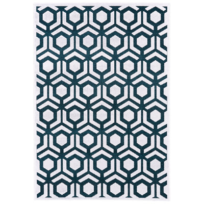 Ewald Viscose Geometric Indoor Rug