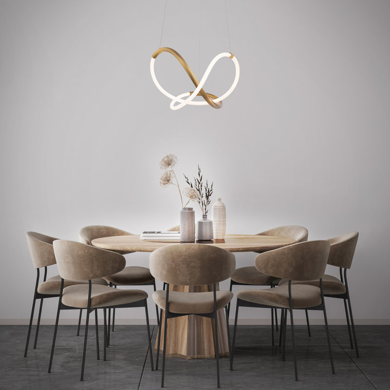 Solo 1 - Light LED Chandelier, Black