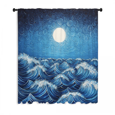 Rideaux de fenêtre, rideaux transparents et occultant Ocean Waves - 1 panneau