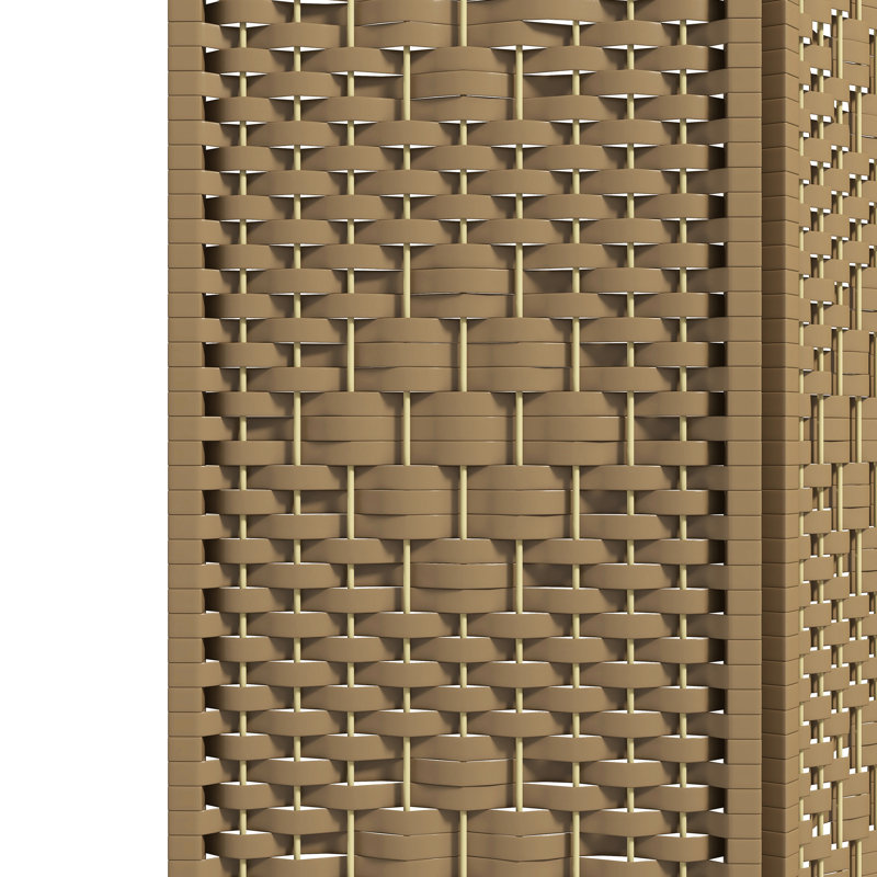Paravent pliable 6 panneaux, 5,6 pi, écran d'intimité en fibre ondulée, bois naturel relaxant pour chambre à coucher, salon, cloison de bureau personnel, espace de travail encourageant