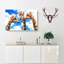 Three Giraffes In Abstract - Wrapped Canvas-55358534