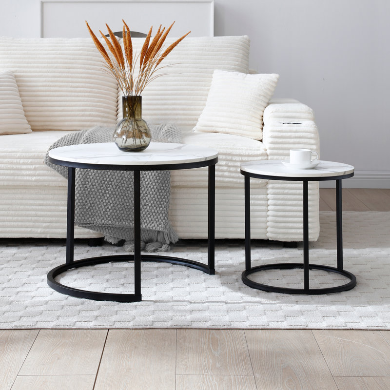 Ensemble de 2 tables basses gigognes