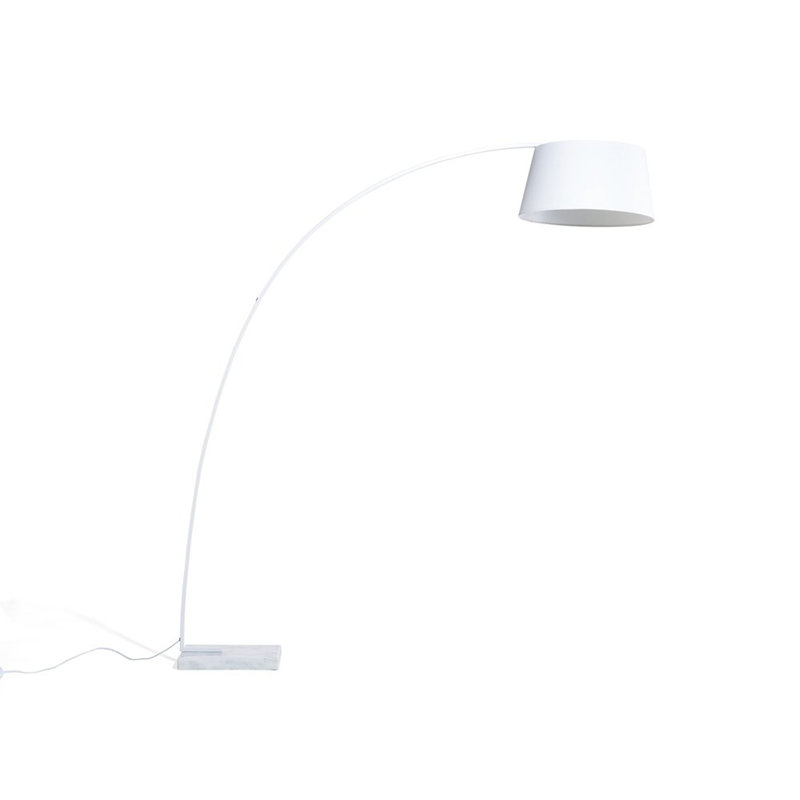Lampe sur pied arquée 74 po Theodora, Blanc