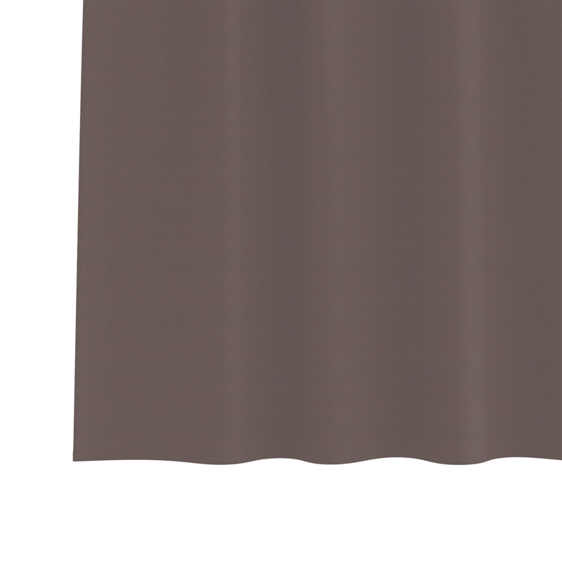 Curtains With Curtains 2 Pcs Polyester, Dark Brown, 140cm Width x 260cm Drop