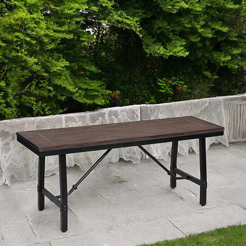 Banc sans accoudoirs de style industriel
