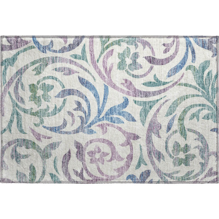 Premium Machine Washable Prisco White Rug