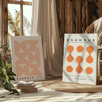 Bauhaus Flow and Composition in Orange Set of 2