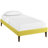 Sharon Polyester Fabric and Wood Bed with Squared Tapered Legs-1867642393-1867642469