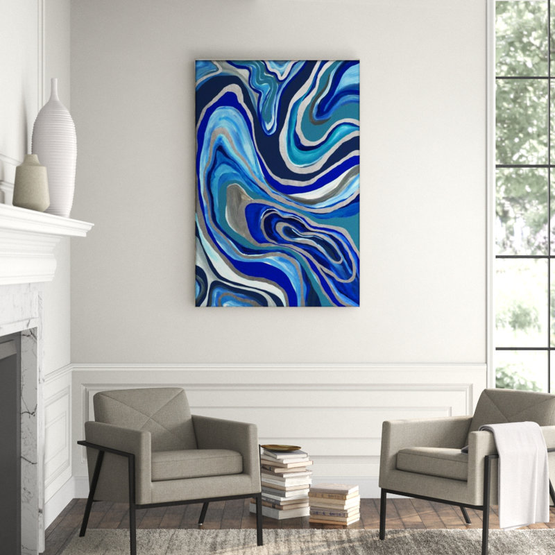 Silver Lining Geode I Print by Emma McCartney, 36" H x 24" W x 1.5" D, Gilded Silver