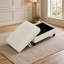 Canapé d'angle modulaire moderne en forme de U avec revêtement en chenille moelleuse et deux poufs polyvalents-2072411552