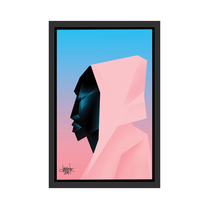«Space Is the Place II» par VCalvento, impression, H 60 po x l 40 po x P 1,5 po, Papier encadré noir, Pas de tapis