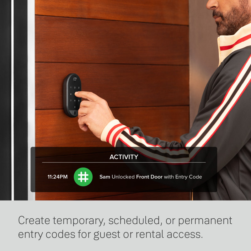 Verrou d'approche Yale avec pont Wi-Fi et clavier à empreinte digitale, Noir mat