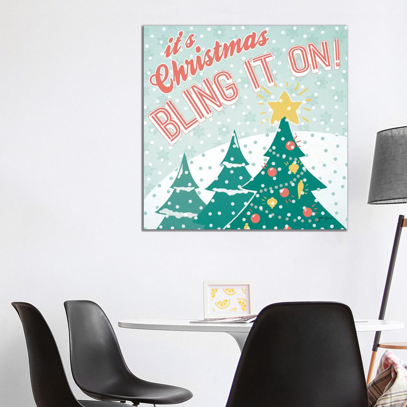 Vintage Christmas IX 1 Piece Wrapped Canvas Wall Art, 93.98 cm H x 93.98 cm W x 3.175 cm D