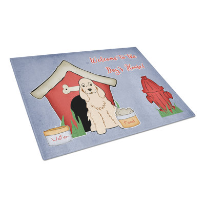 Caroline's Treasures Dog House Glass Cocker Spaniel Cutting Board