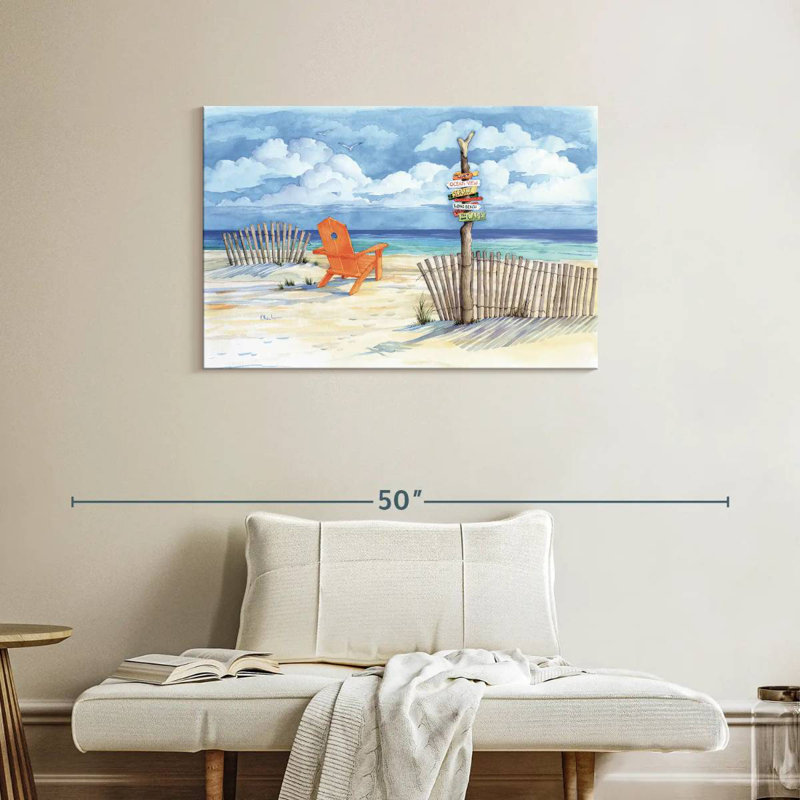 Panneaux de plage avec vue sur l'océan