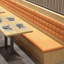Banc rembourré en similicuir