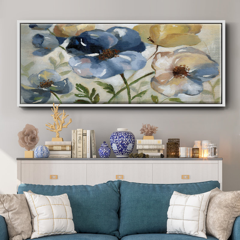 Fleurs d'hiver - toile encadrée, H 24 po x l 60 po