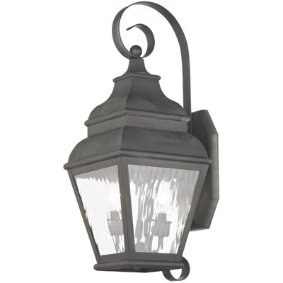Luminaire suspendu pour lanterne murale d'extérieur 8 pouces 8 lumières - Abat-jour en verre transparent