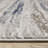 Abstract Stripes Machine Woven Area Rug in Blue and Gray-349979176