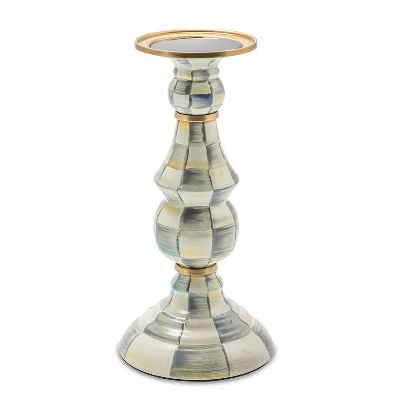Sterling Check® Large Pillar Candlestick