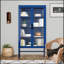 Armoire de rangement à double porte vitrée avec tablettes réglables Fioranna-1214509245