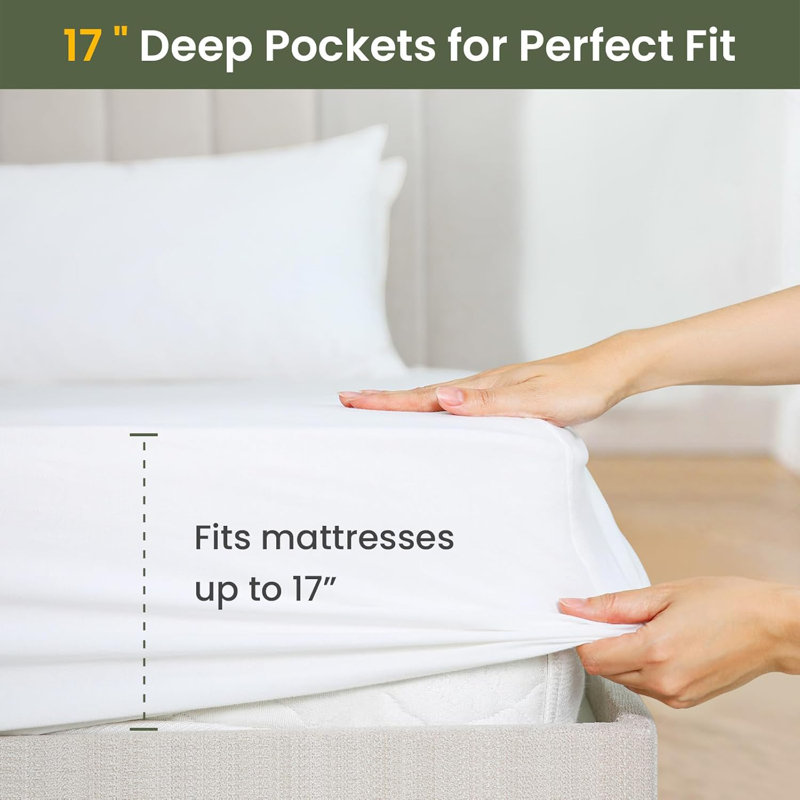 Fairpeak Mattress Protector, King Fitted Sheet