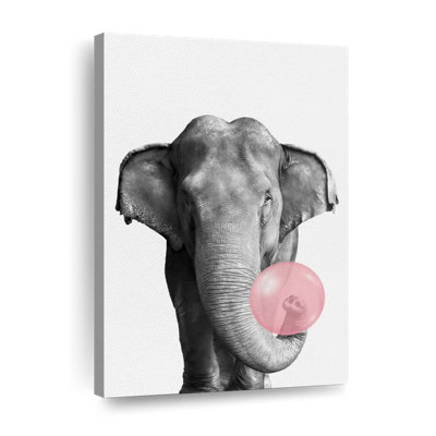 Elephant Bubble Gum sur impression sur toile