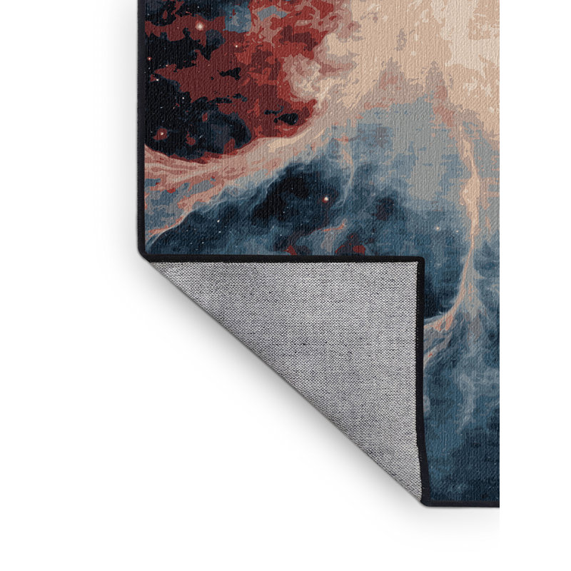 Machine Washable Space Gray Area Rug
