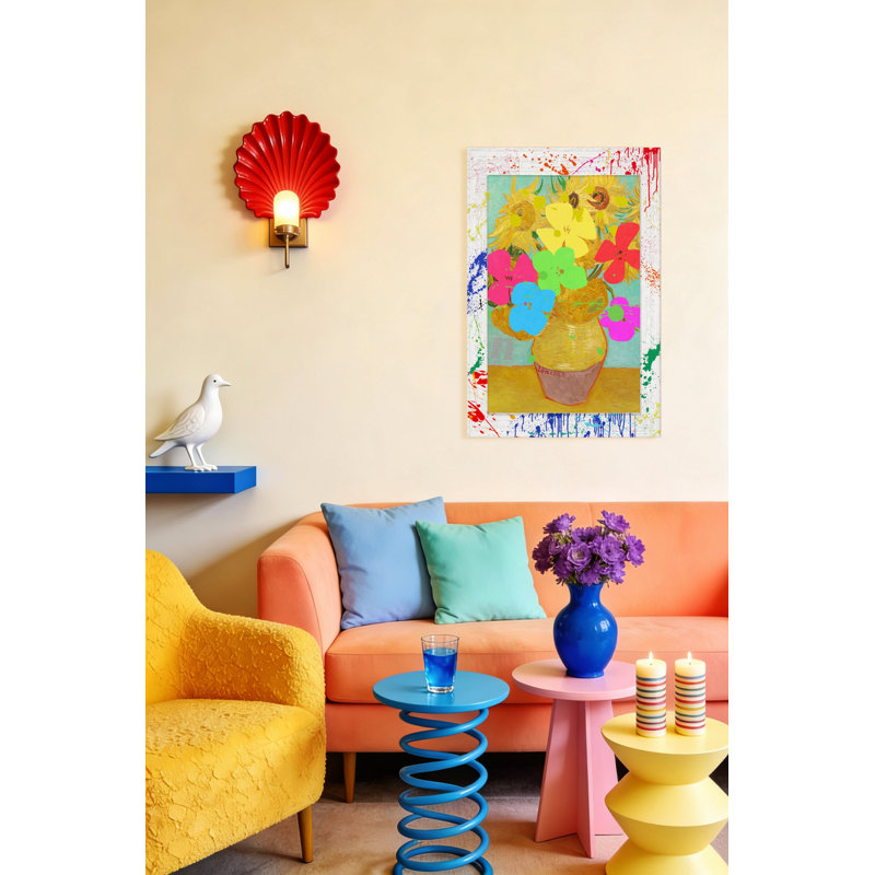 «Flower and Sun», reproduction sur toile tendue, H 18 po x l 12 po