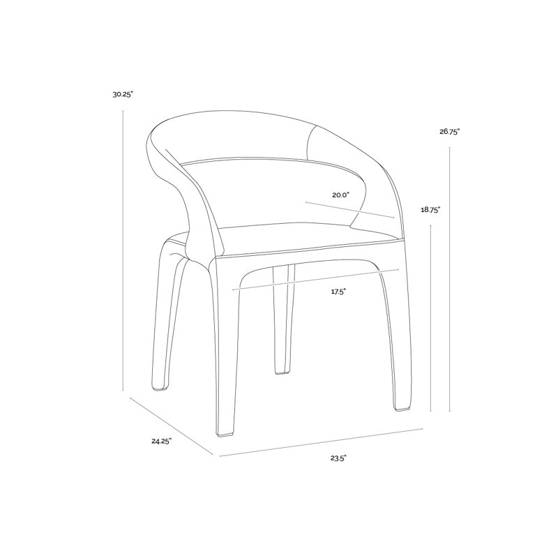 Atika Upholstered Arm Chair, Ivanhoe Mineral