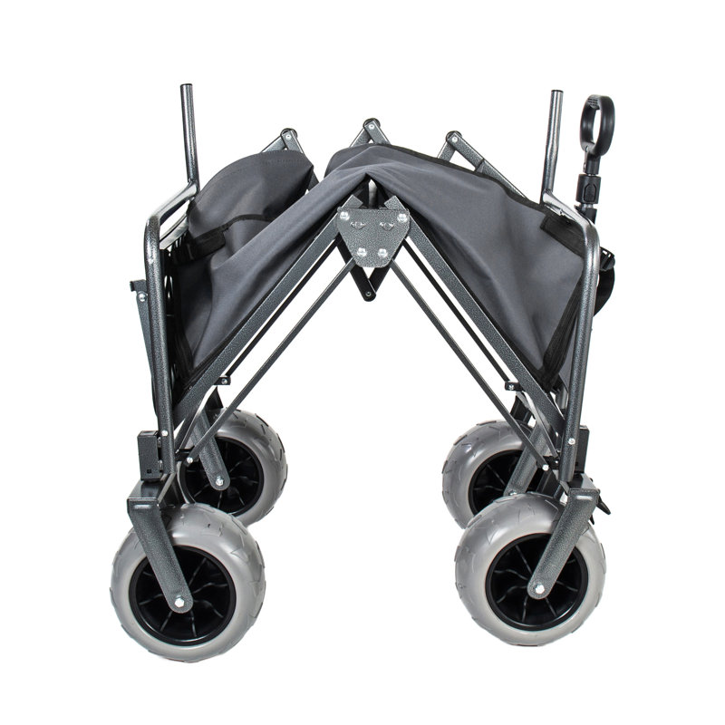 Le chariot pliable 3-en-1 se convertit en un chariot de chariot pliant convertible avec un plateau pliable monté à l'arrière