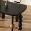 Table de salle à manger haut de gamme noire-1961589335