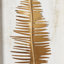 Décoration murale en métal à feuilles 3D avec support en bois vieilli