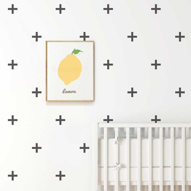 Adhésif décoratif croix suisse, Gris