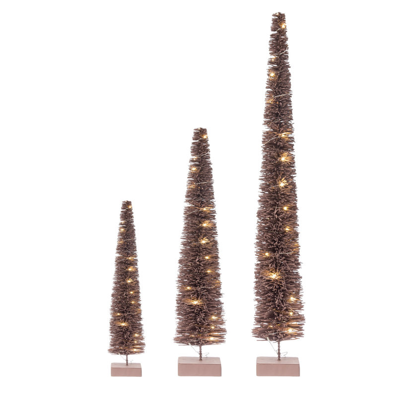 Rotin avec lumières DEL et base en bois