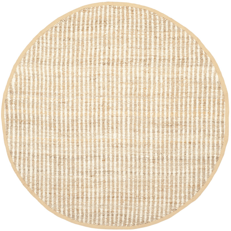 Auckland Handwoven Ivory Area Rug, Round 5'