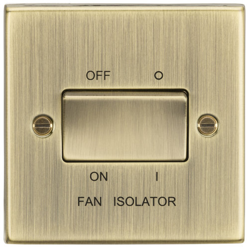 Knightsbridge 10AX Fan Isolator Switch - Antique Brass | Wayfair.co.uk