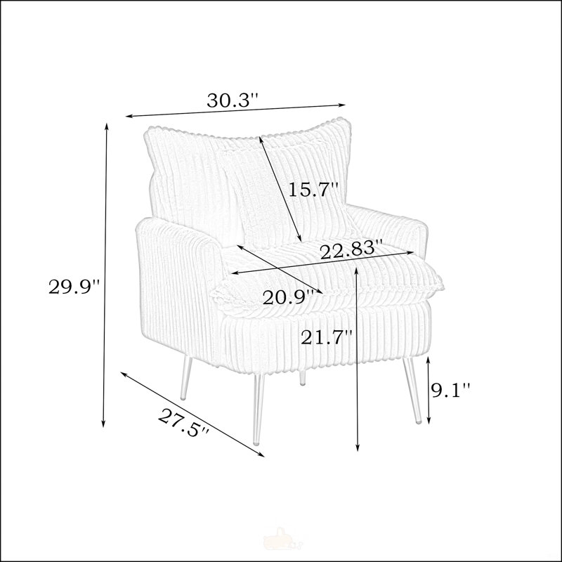 Chaise simple 30,31 pouces, Beige