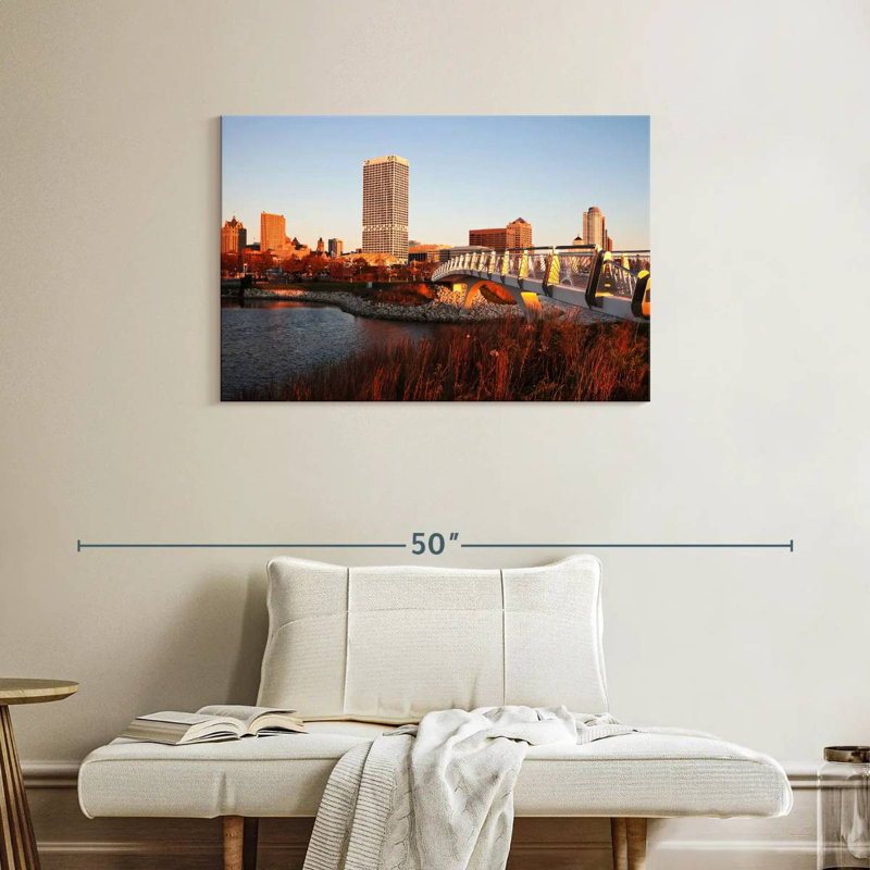 Sirci Milwaukee, coucher de soleil d'automne, H 24 po x l 36 po