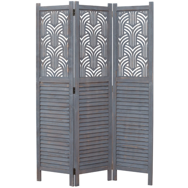 Cloison pliante 3 panneaux 47,5 "Epping, Gris