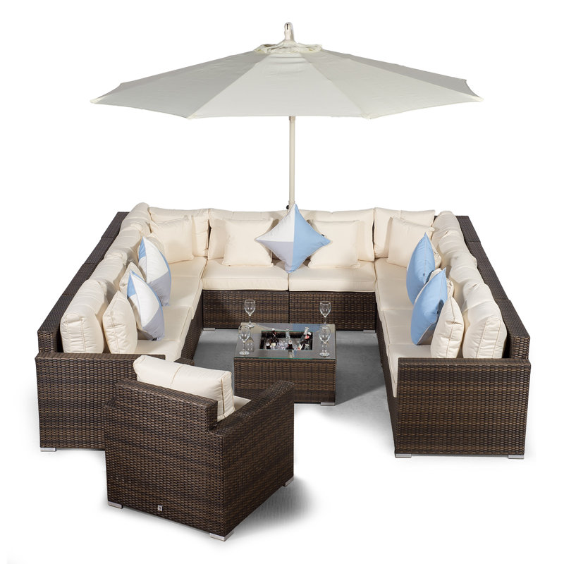 Yancey 5 Seater Rattan Corner Sofa Set