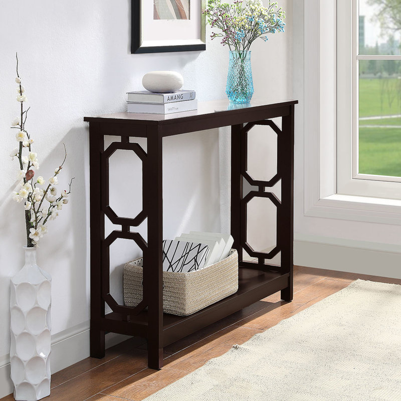 Jeneil - Minburn 39.50" W Console Table with Shelf, Espresso