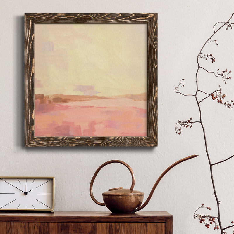 Salt Lake Sunrise II - Toile encadrée de qualité supérieure - prête à être accrochée, H 35,5 po x l 35,5 po x P 1,5 po, Noyer
