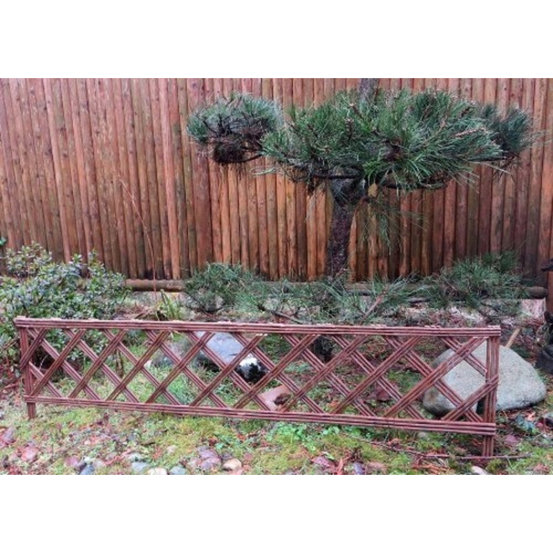 Bordure de pelouse en bois brun H 16 po x l 48 po