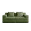 Canapé modulaire à 2 places sans siège, canapé modulaire Cloud avec assise profonde et canapé modulaire moderne à 2 places avec coussins décoratifs Tissu velours côtelé vert-879765637